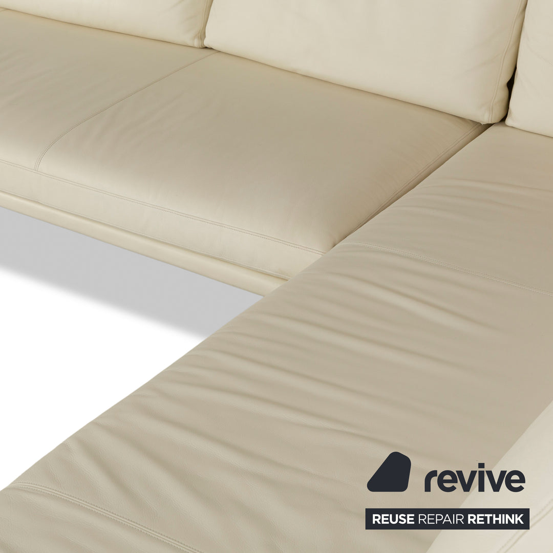 Walter Knoll Together Leather Corner Sofa Cream Sofa Couch