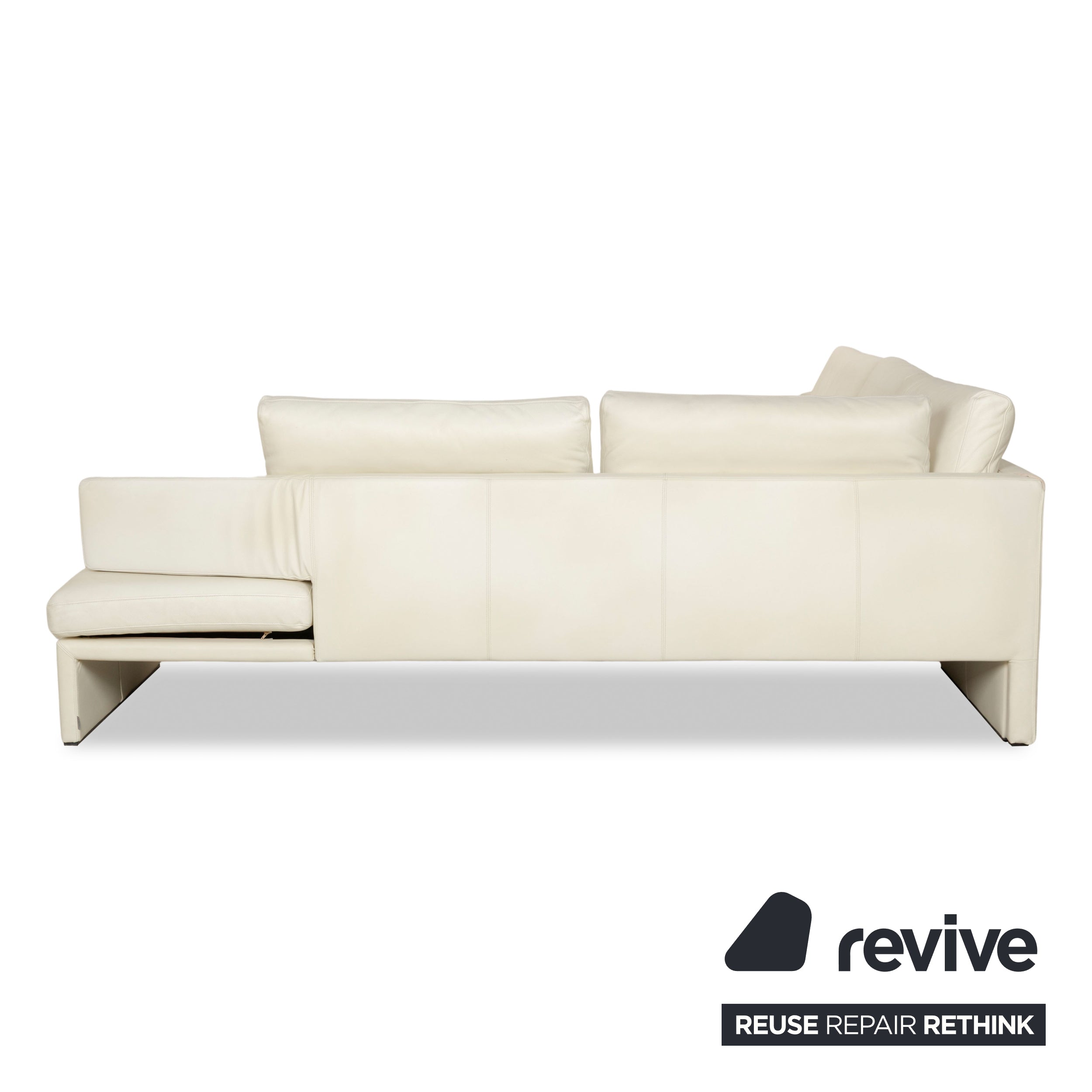 Walter Knoll Together Leder Ecksofa Creme	Sofa Couch