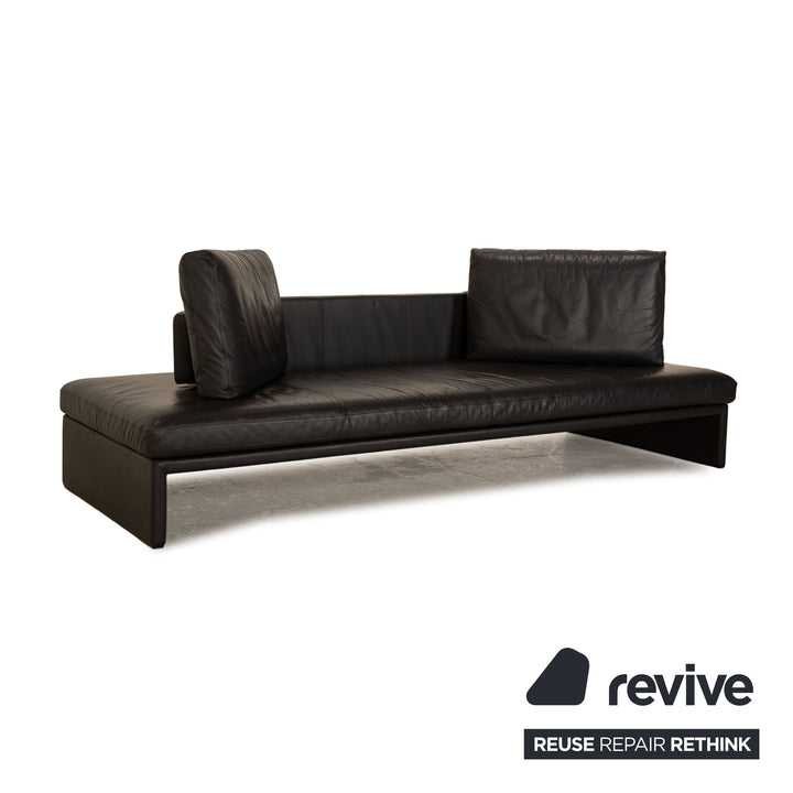 Walter Knoll Together Leder Sofa Garnitur Anthrazit Dreisitzer Hocker manuelle Funktion