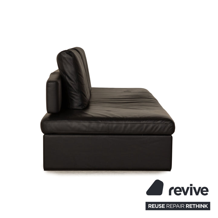 Walter Knoll Together Leder Sofa Garnitur Anthrazit Dreisitzer Hocker manuelle Funktion