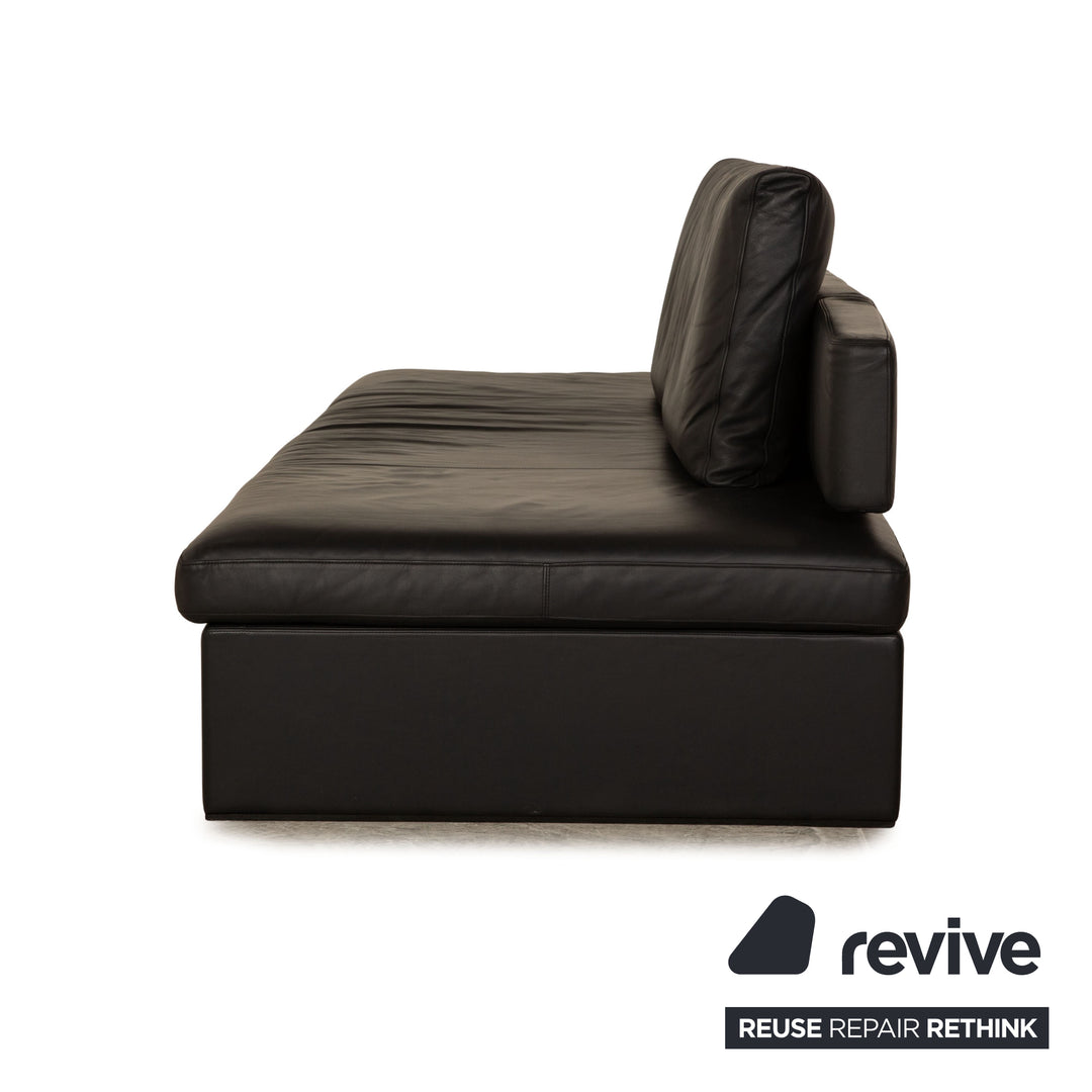 Walter Knoll Together Leder Sofa Garnitur Anthrazit Dreisitzer Hocker manuelle Funktion