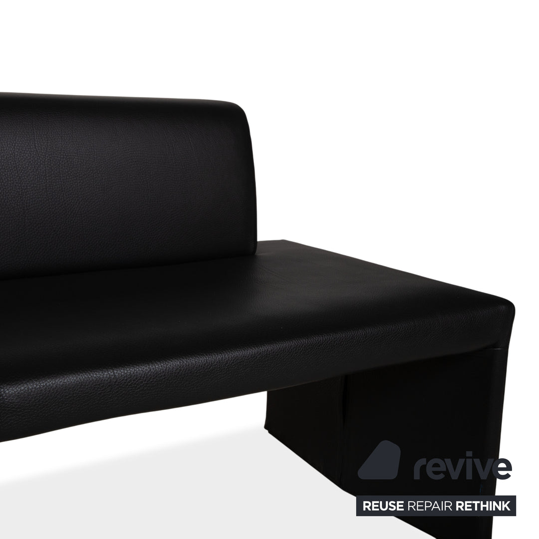 Walter Knoll Together Bench Leather Black