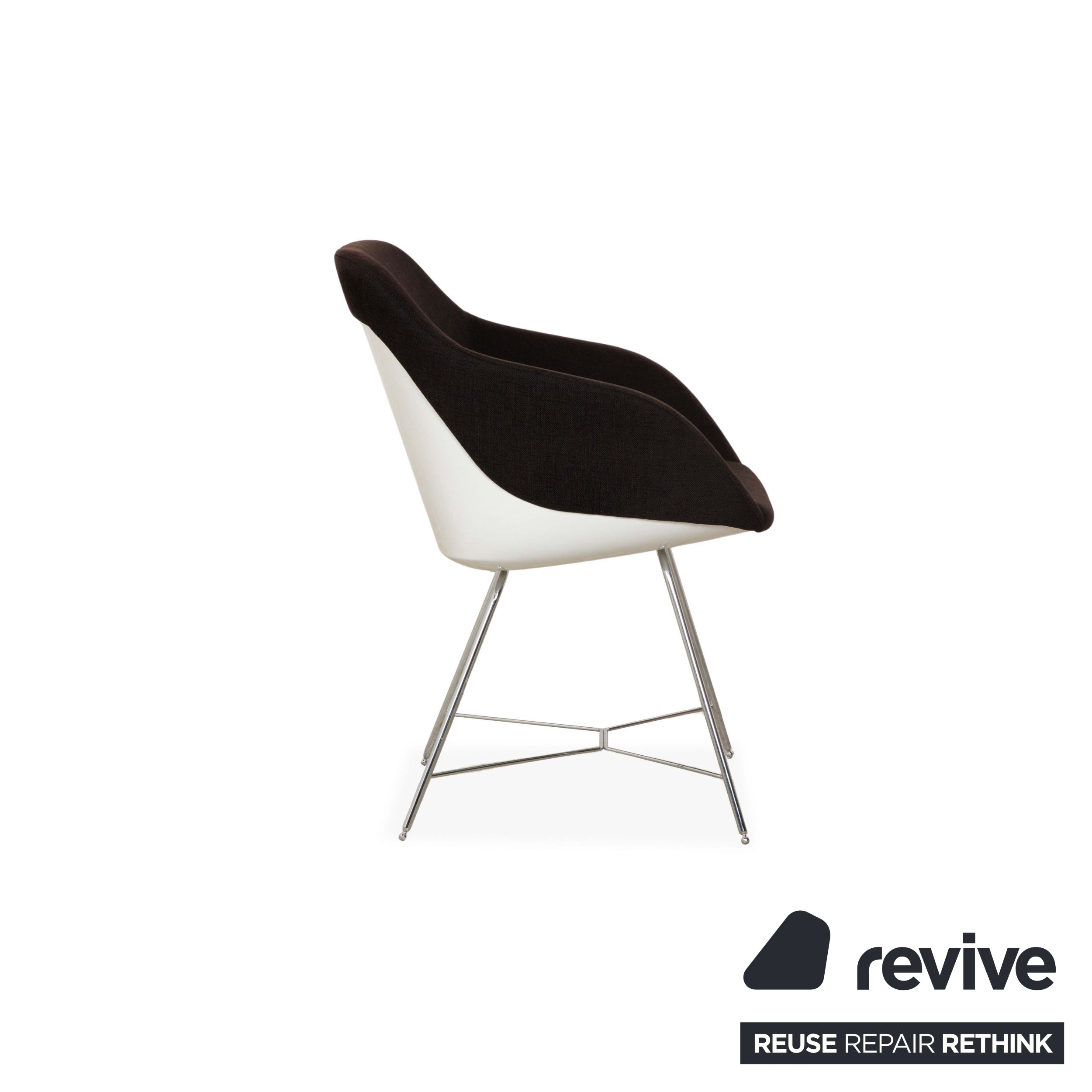 Walter Knoll Turtle Chair Fabric Armchair Brown Black
