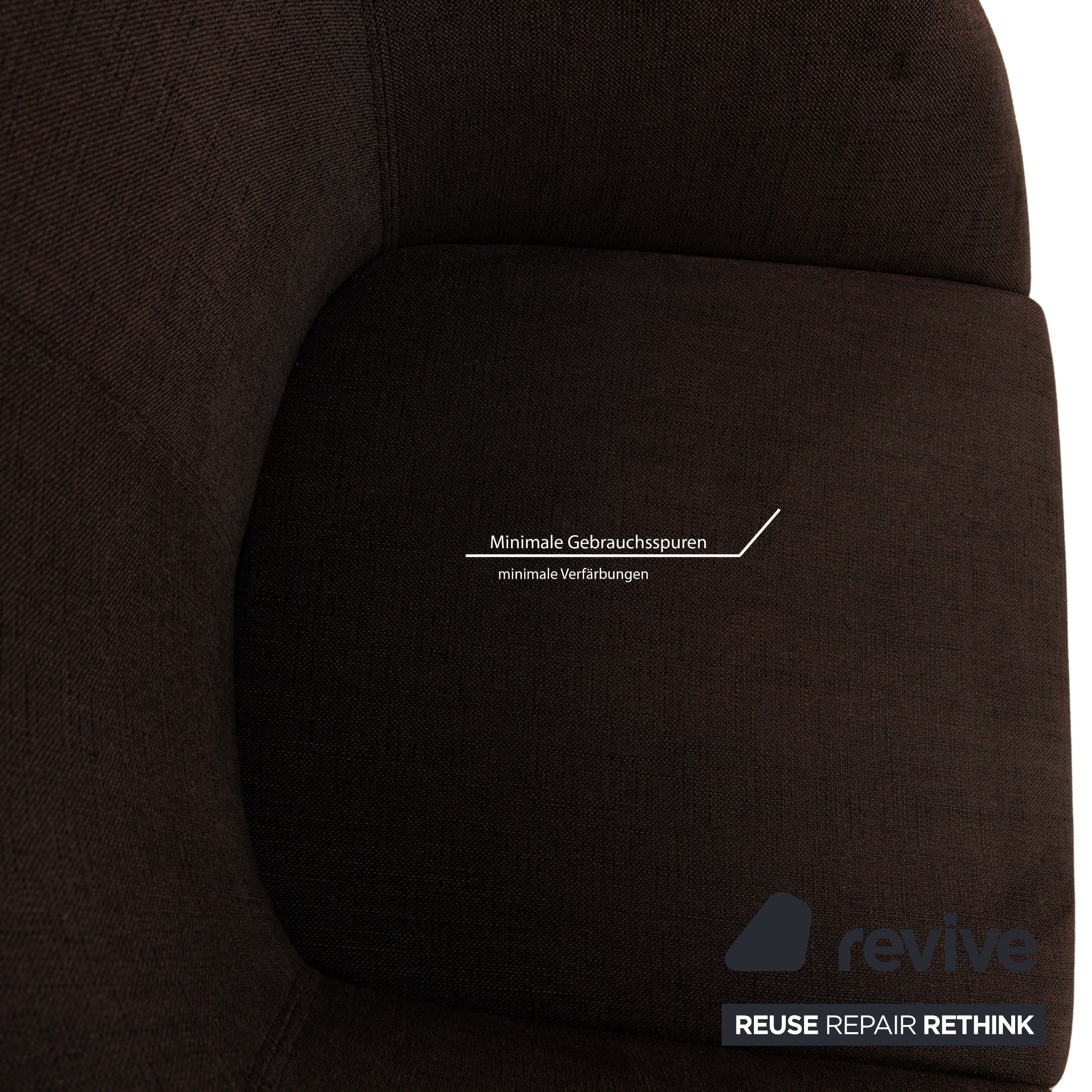 Walter Knoll Turtle Chair Fabric Armchair Brown Black