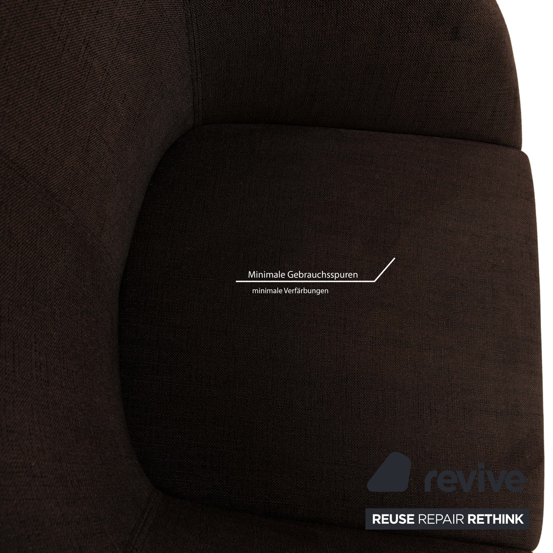 Fauteuil en tissu Walter Knoll Turtle Chair Marron Noir