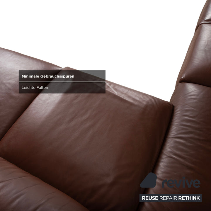 Walter Knoll Yuuto Leder Ecksofa Braun Kastanie Mokka Sofa Couch