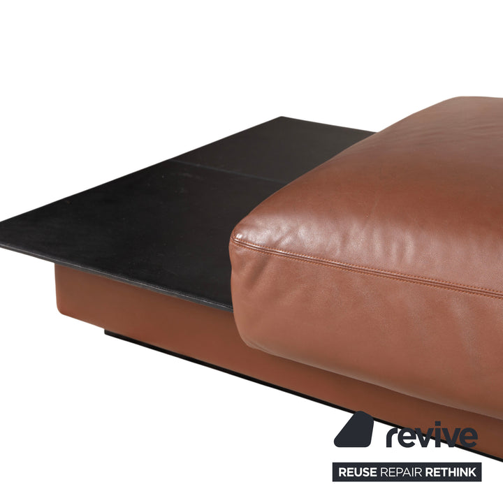 Walter Knoll Yuuto Leather Corner Sofa Brown Chestnut Mocha Sofa Couch