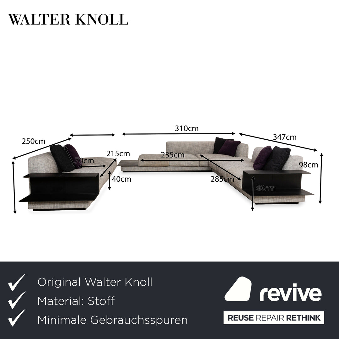 Walter Knoll Yuuto Stoff Ecksofa Grau Sofa Couch