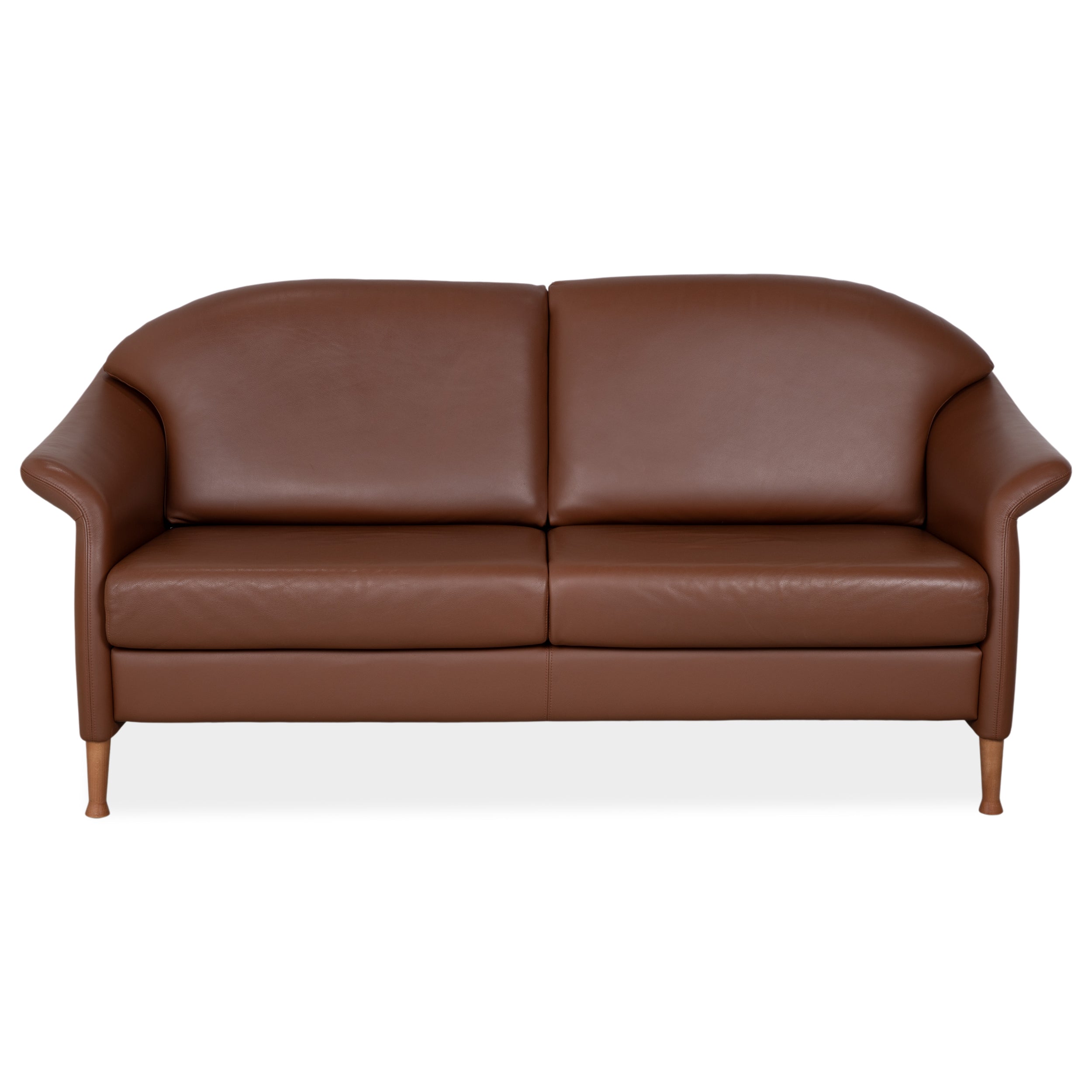Walter Knoll Zweisitzer Leder Sofa Braun