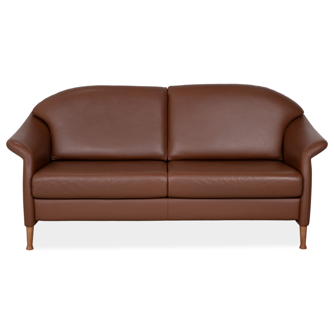 Walter Knoll Zweisitzer Leder Sofa Braun
