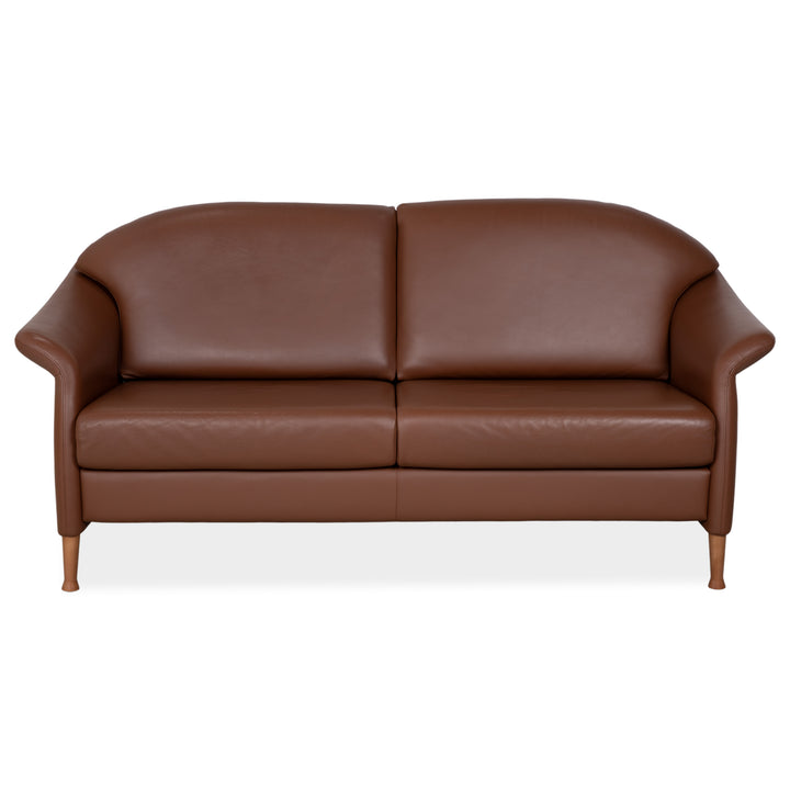 Walter Knoll Zweisitzer Leder Sofa Braun