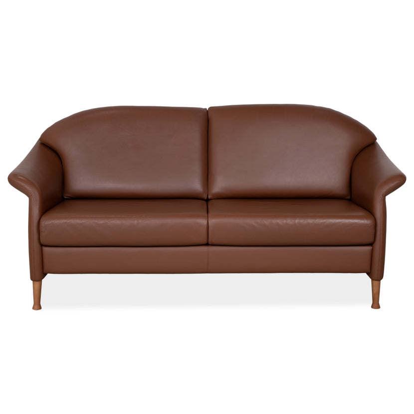 Walter Knoll Zweisitzer Leder Sofa Braun