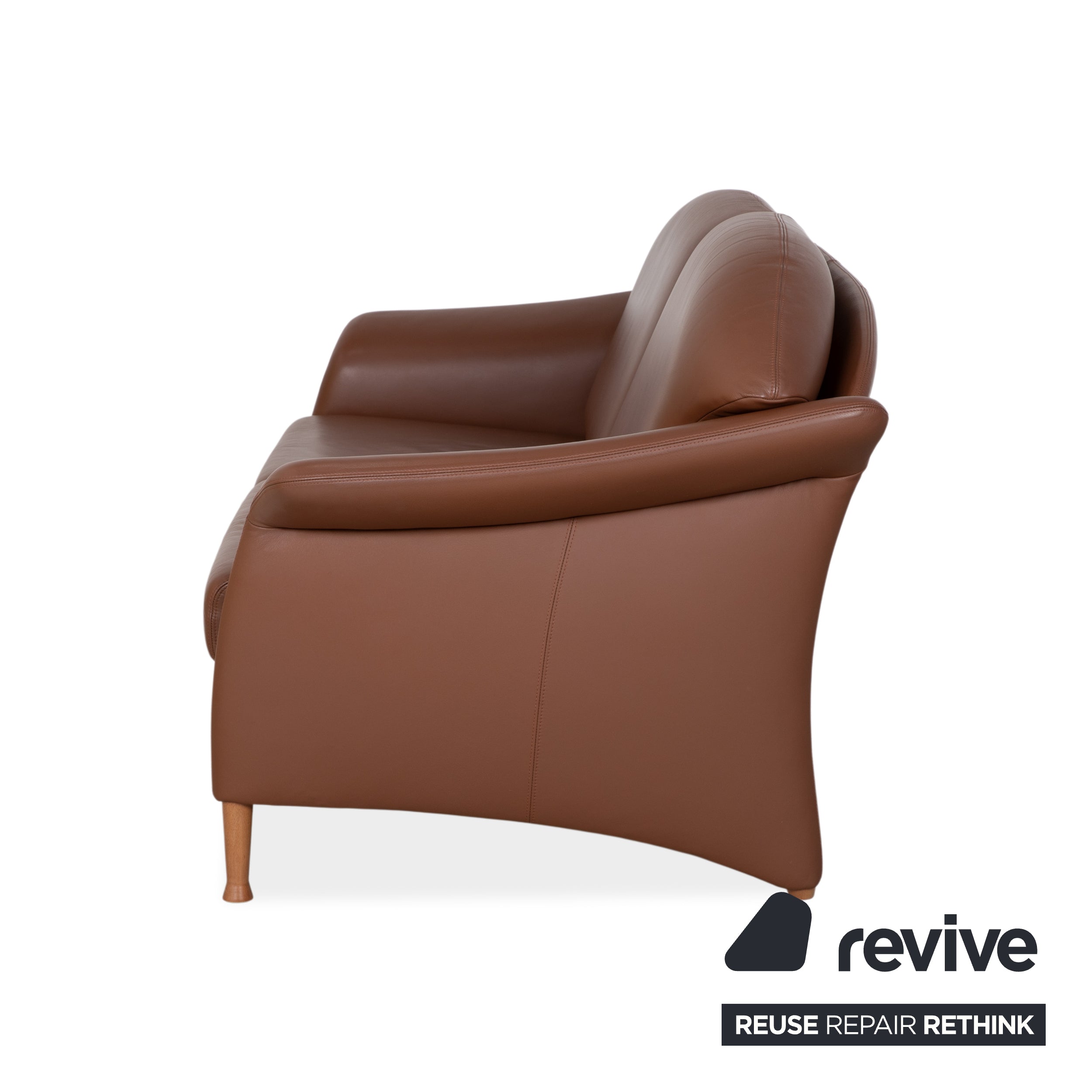 Walter Knoll Zweisitzer Leder Sofa Braun