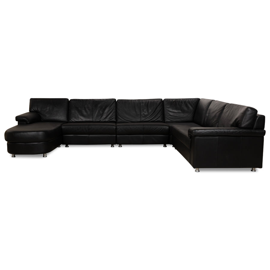 Wassenberger Werkstätten Leder Ecksofa Schwarz Recamiere Links Sofa Couch