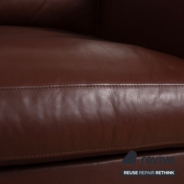 Werther Sierra Fauteuil en Cuir Marron Rouge