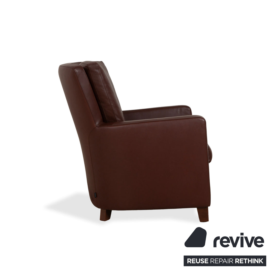 Werther Sierra Fauteuil en Cuir Marron Rouge