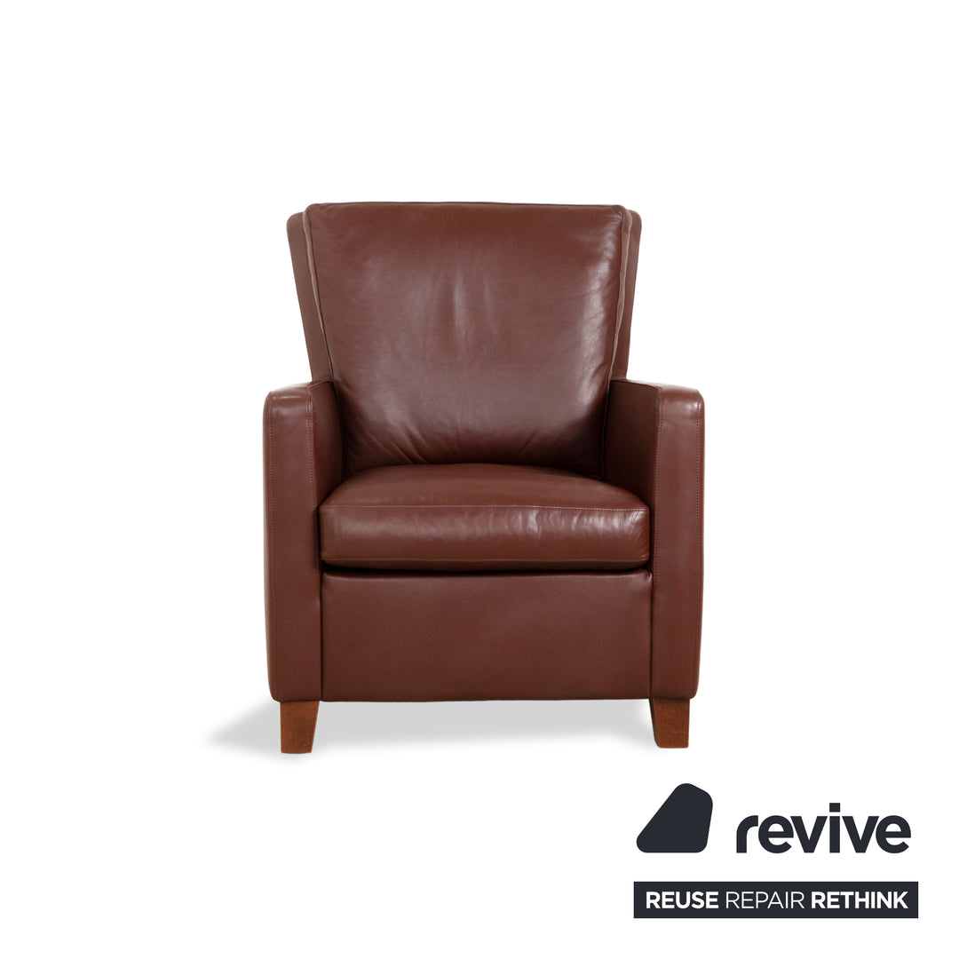 Werther Sierra Fauteuil en Cuir Marron Rouge