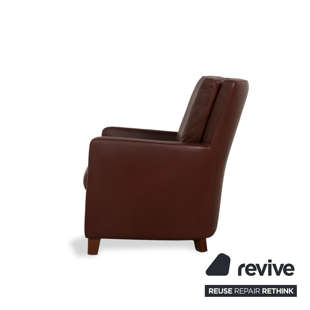 Werther Sierra Fauteuil en Cuir Marron Rouge