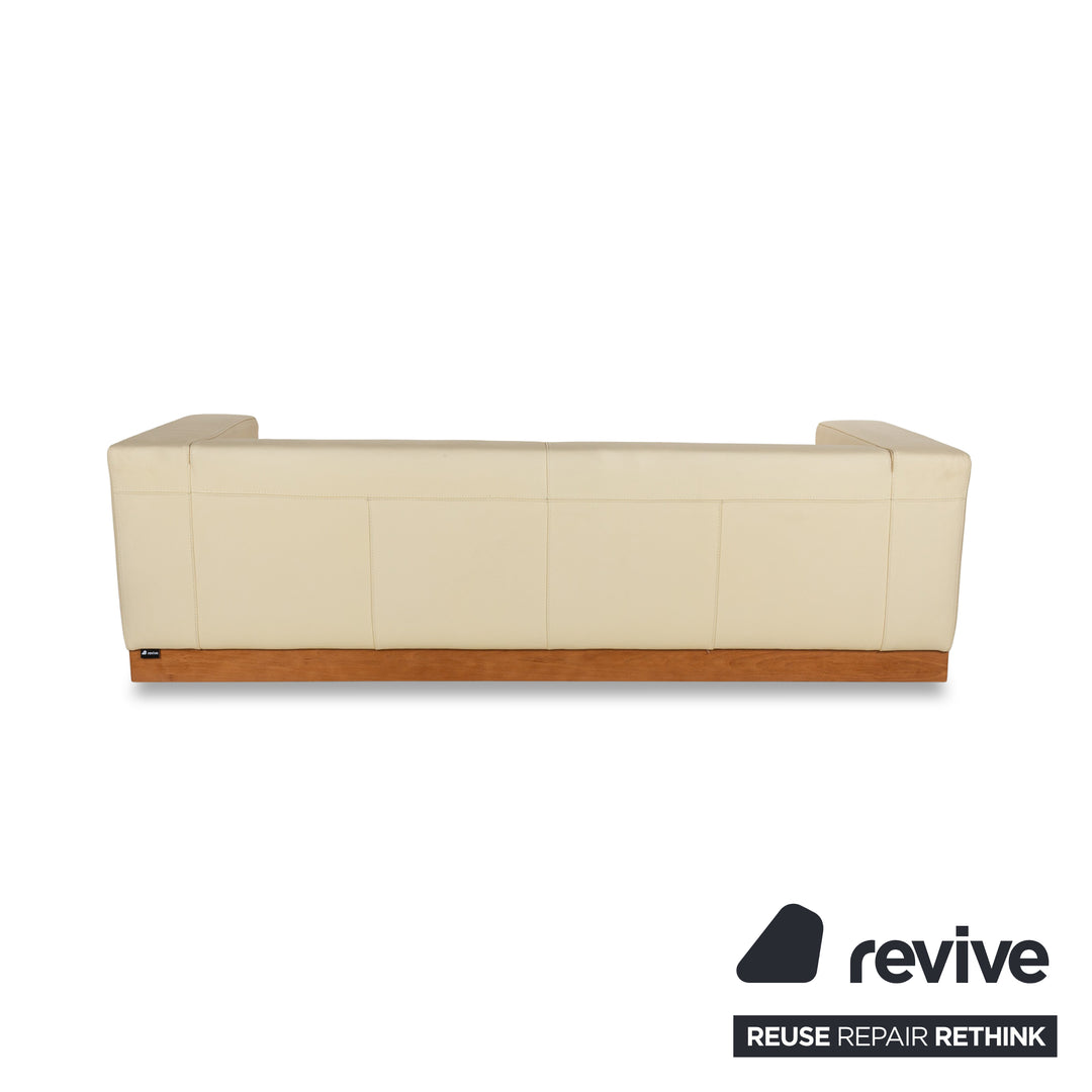 Who's Perfect Artus Leder Dreisitzer Beige Sofa Couch