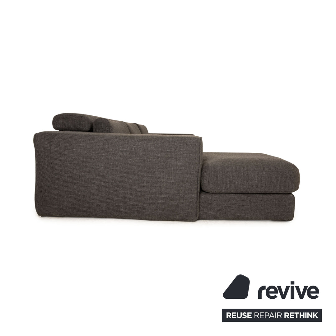 Who's Perfect Avenue fabric corner sofa gray sofa couch manual function left chaise longue
