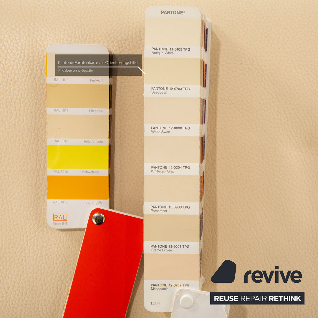 Who's Perfect Boston leather corner sofa cream manual function partially reupholstered