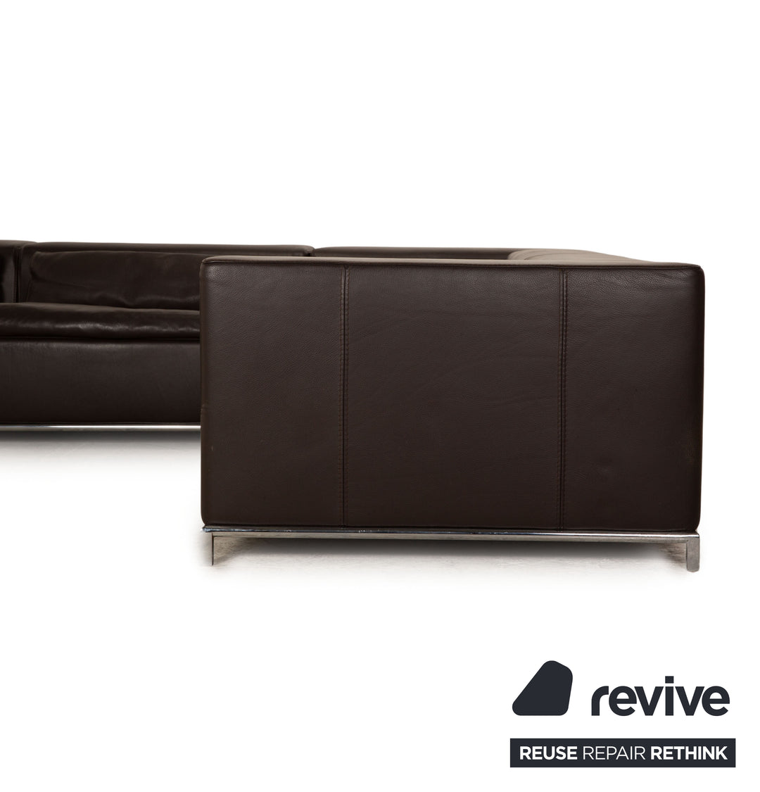 Who's Perfect Boston Leather Sofa Set Brown Corner Sofa Stool Recamiere Right Manual Function