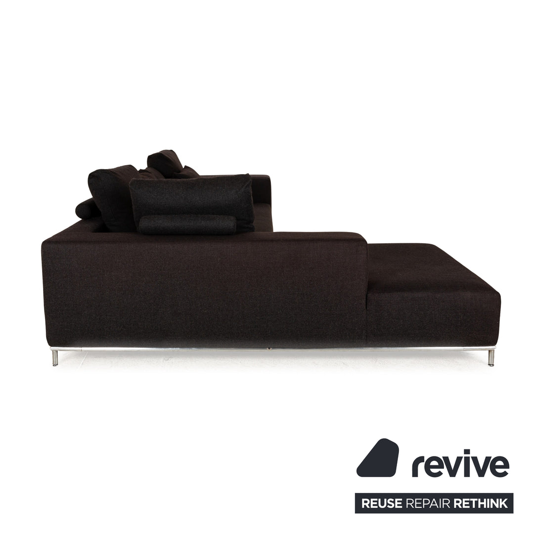 Who's Perfect Granada Stoff Ecksofa Schwarz Recamiere Links Sofa Couch