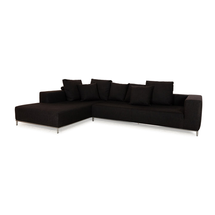 Who's Perfect Granada Stoff Ecksofa Schwarz Recamiere Links Sofa Couch