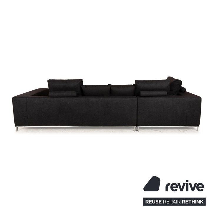 Who's Perfect Granada Stoff Ecksofa Schwarz Recamiere Links Sofa Couch