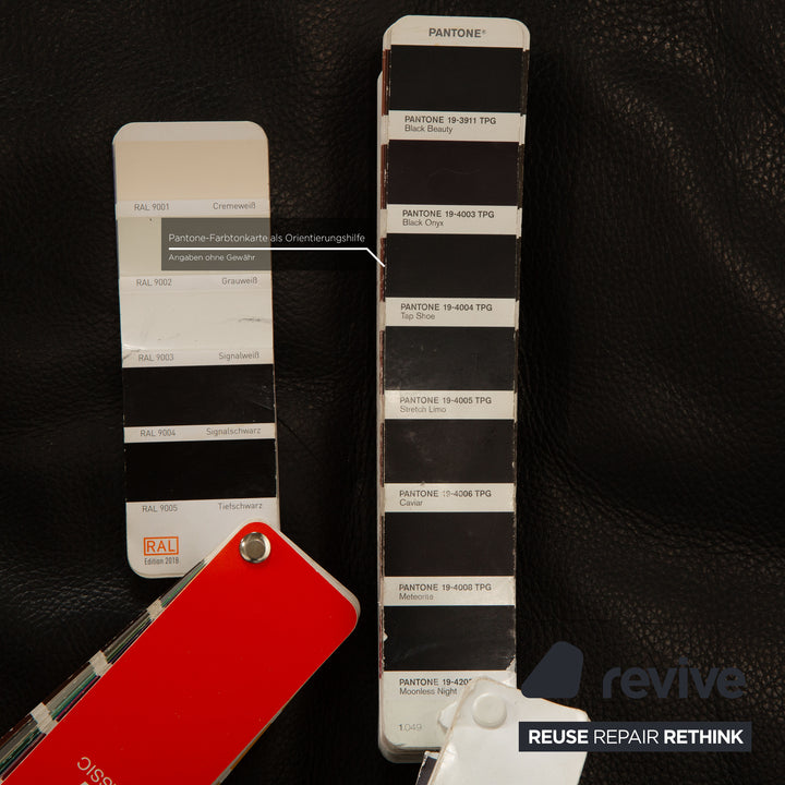 Who's Perfect HALMA Leather Corner Sofa Black Recamiere Left Sofa Couch