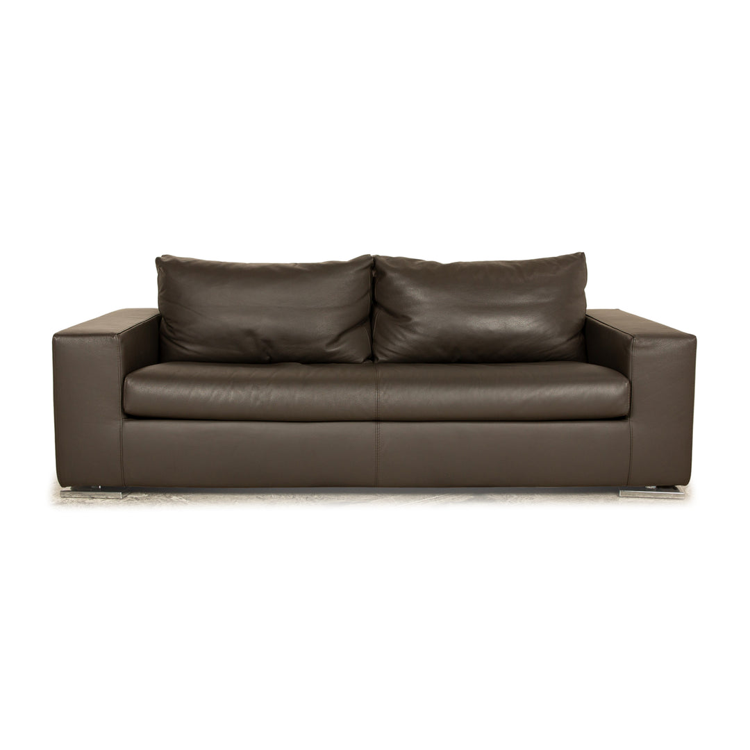 Who*s Perfect La Nuova Casa Leder Zweisitzer Grau Sofa Couch