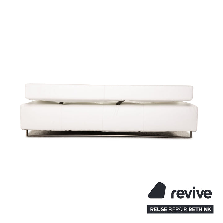 Who's Perfect Leather Corner Sofa White Sofa Couch Function Recamiere left