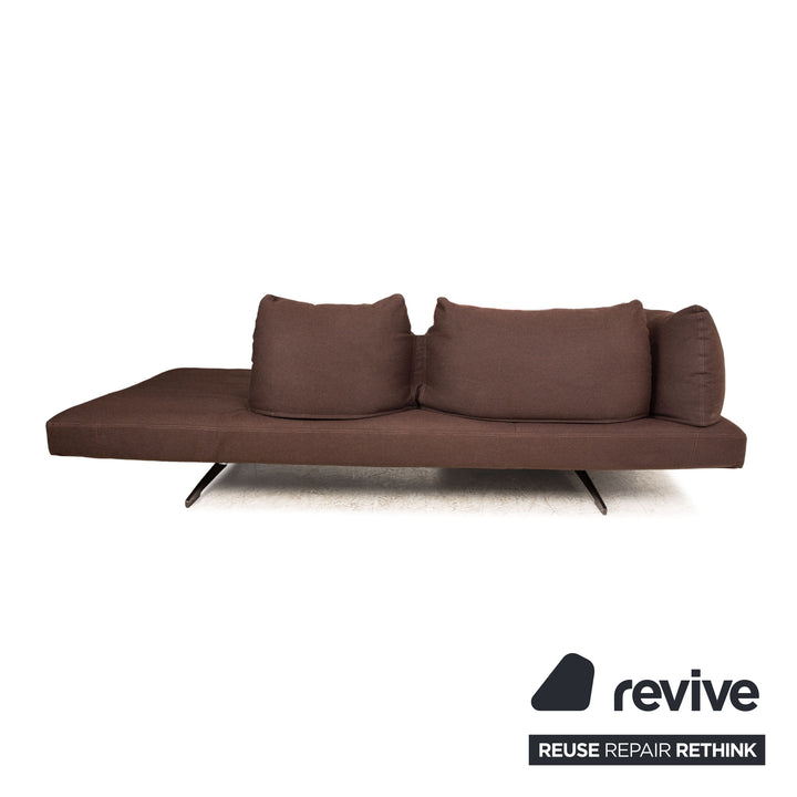 Who's Perfect Lovely Day Fabric Corner Sofa Brown Recamiere Right