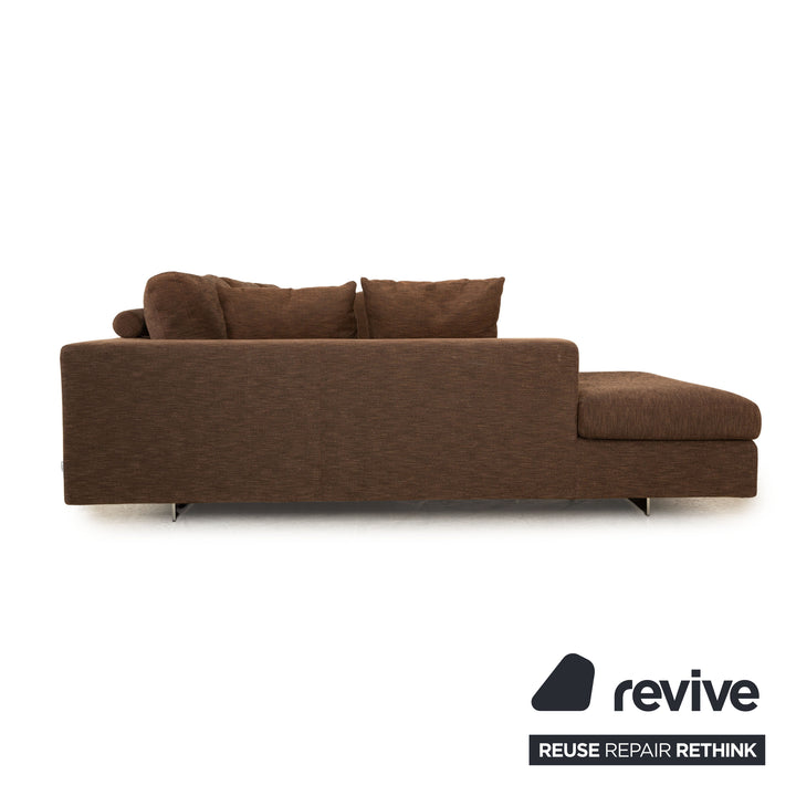 Who's Perfect Luca Stoff Ecksofa Braun Recamiere Links Sofa Couch