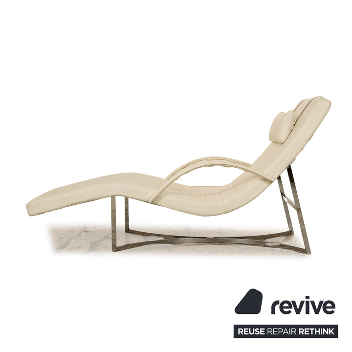 Who's Perfect Vulcano Leather Lounger Cream