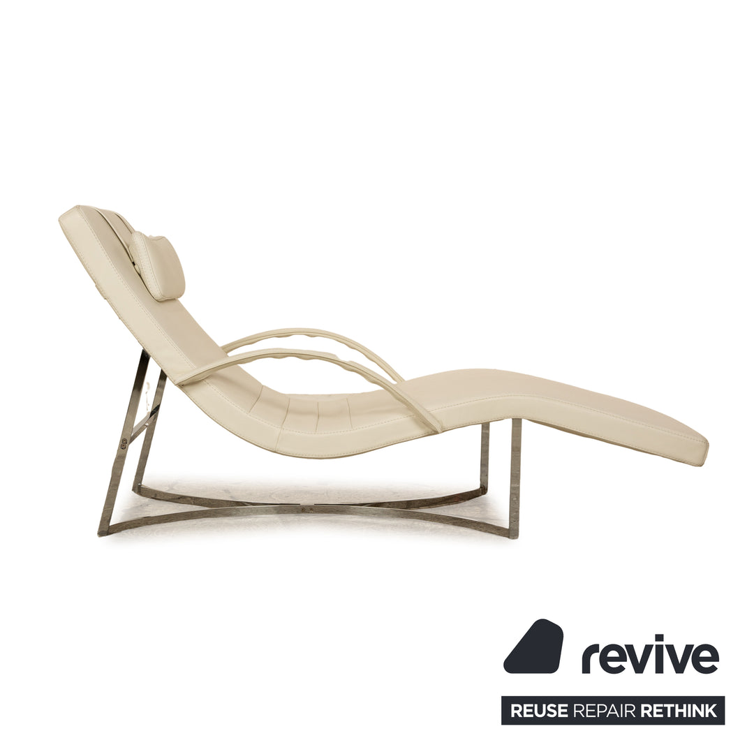 Who's Perfect Vulcano Leather Lounger Cream