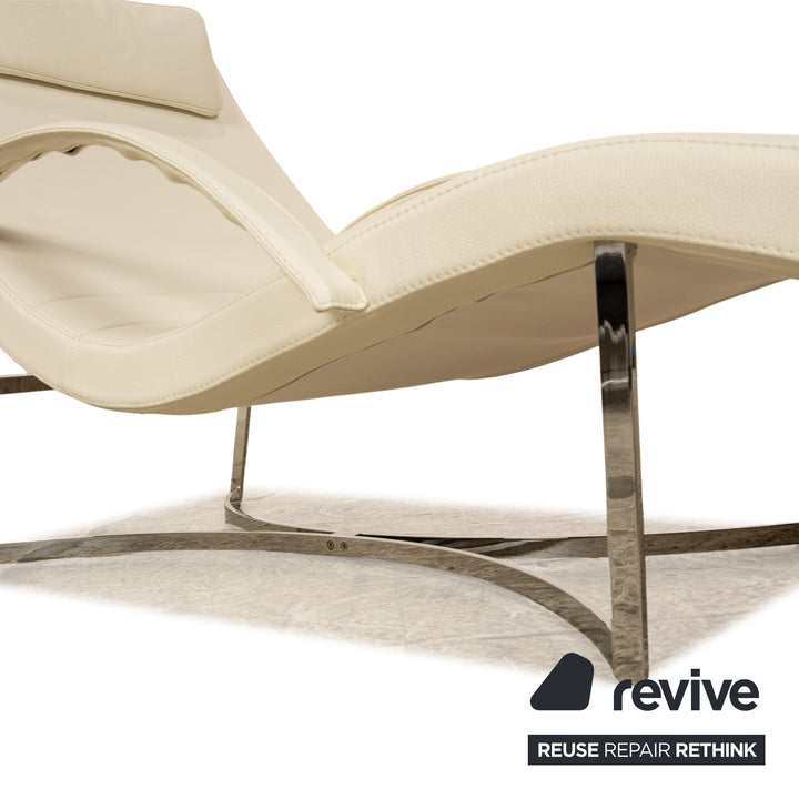 Who's Perfect Vulcano Leather Lounger Cream