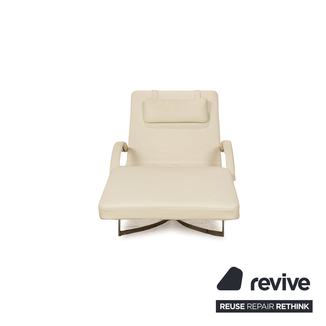 Who's Perfect Vulcano Leather Lounger Cream
