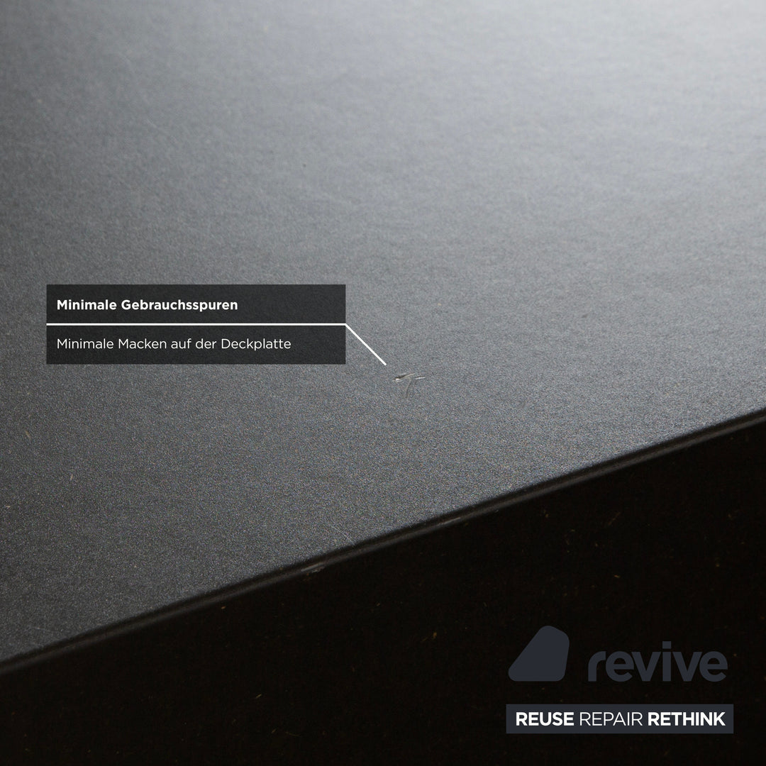 Wilkhahn wooden sideboard, black anthracite, chest of drawers