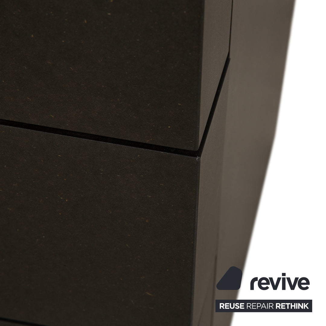 Wilkhahn wooden sideboard, black anthracite, chest of drawers