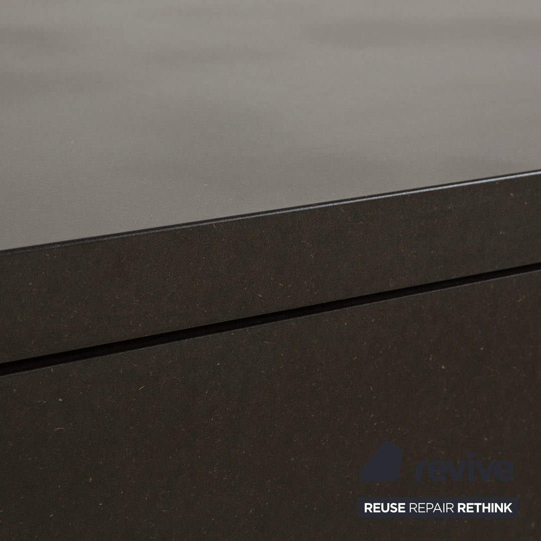 Wilkhahn wooden sideboard, black anthracite, chest of drawers