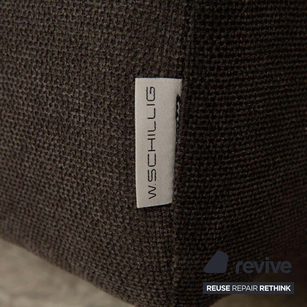 Willi Schilig Enjoy Fabric Corner Sofa Gray Recamiere Right Sofa Couch manual function