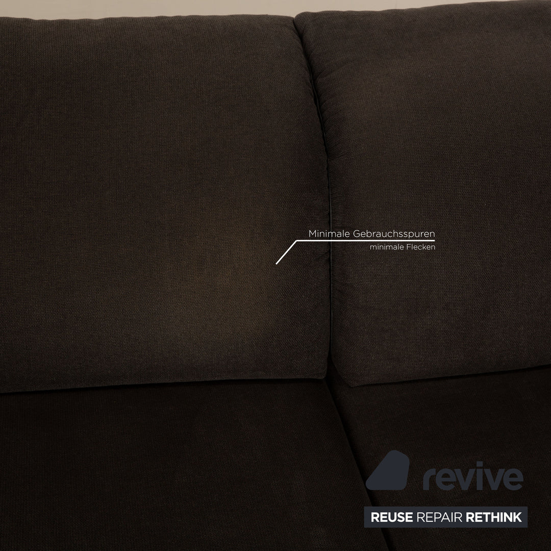 Willi Schilig Enjoy Fabric Corner Sofa Gray Recamiere Right Sofa Couch manual function