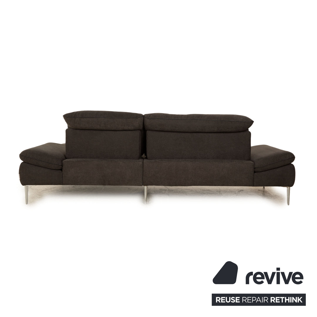 Willi Schilig Enjoy Fabric Corner Sofa Gray Recamiere Right Sofa Couch manual function