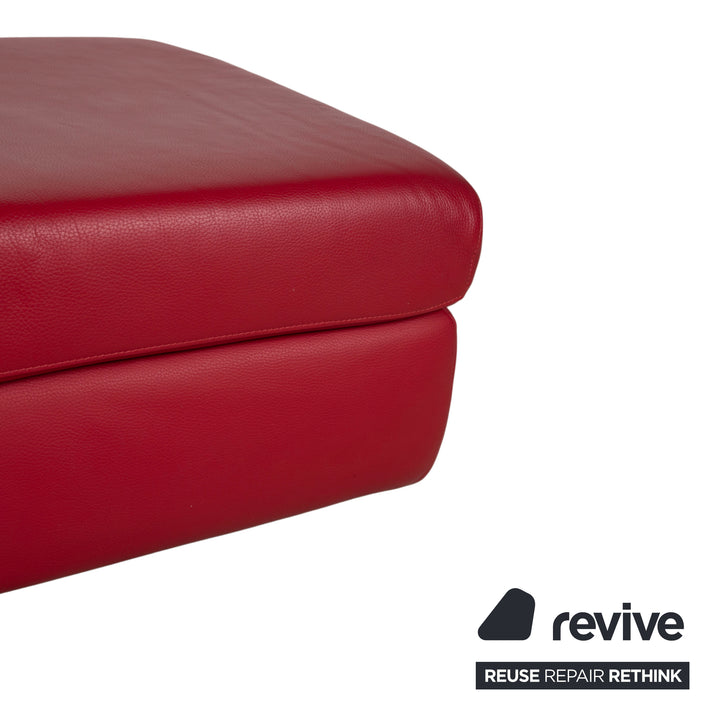 Willi Schillig Leder Hocker Rot