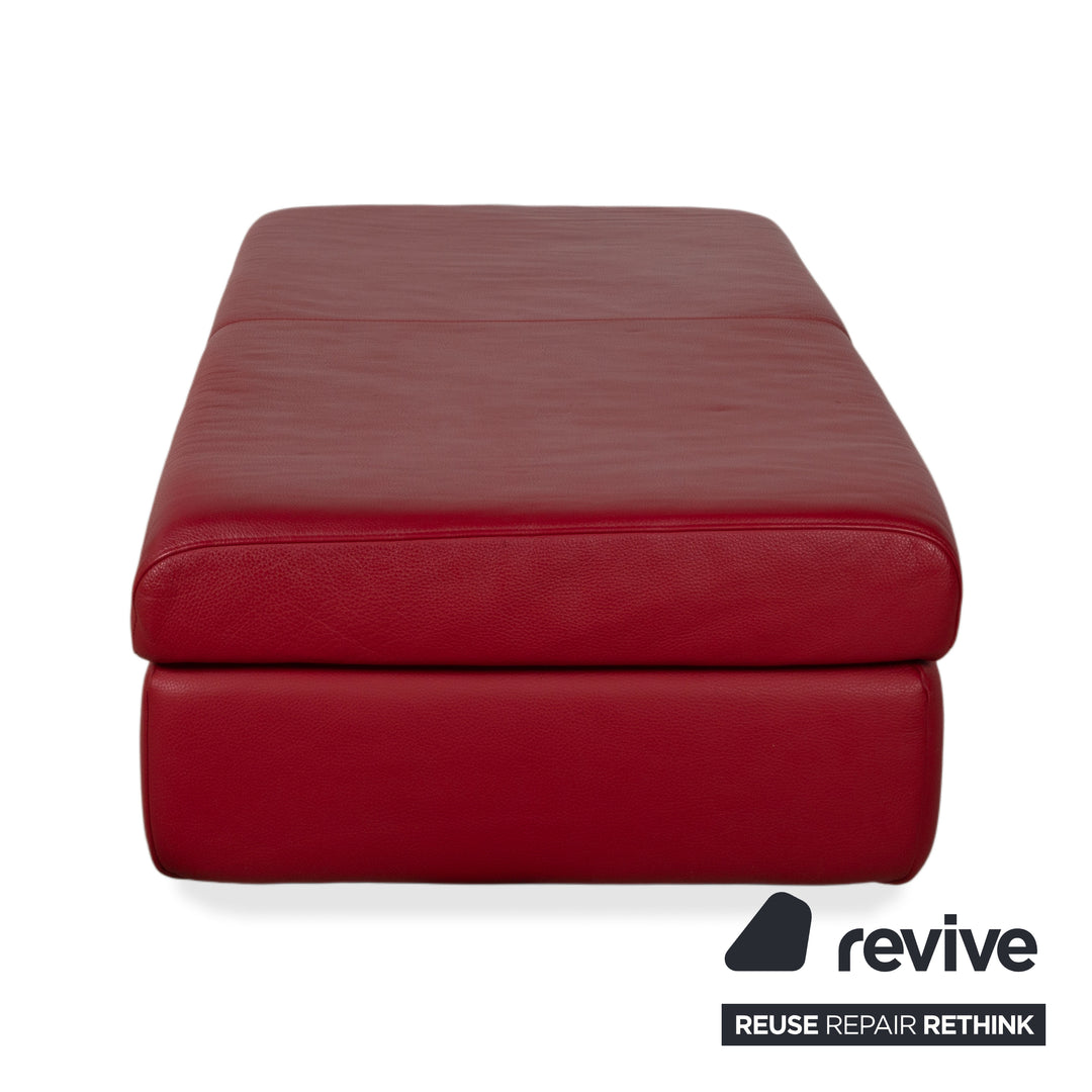 Willi Schillig Leder Hocker Rot
