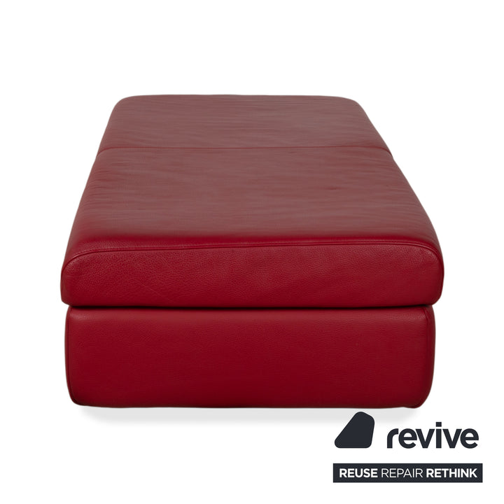Willi Schillig Leder Hocker Rot