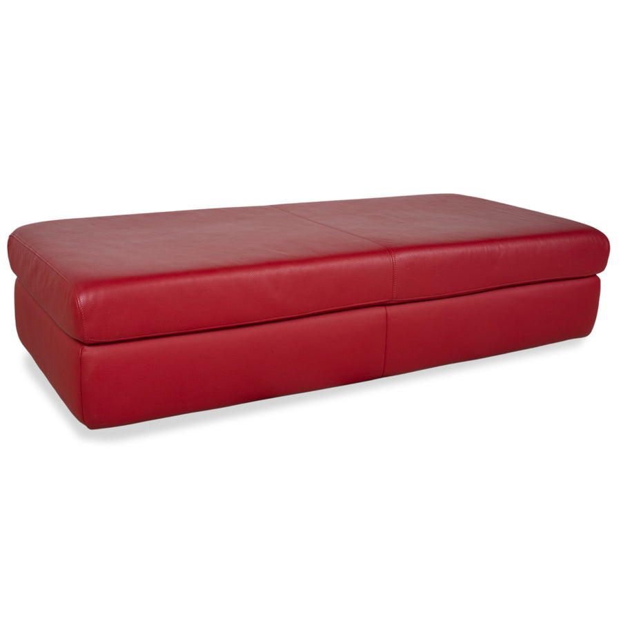 Willi Schillig Leder Hocker Rot