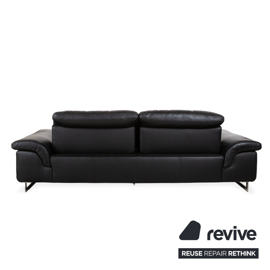 Willi Schillig 29830 Leder Dreisitzer Schwarz manuelle Funktion Sofa Couch