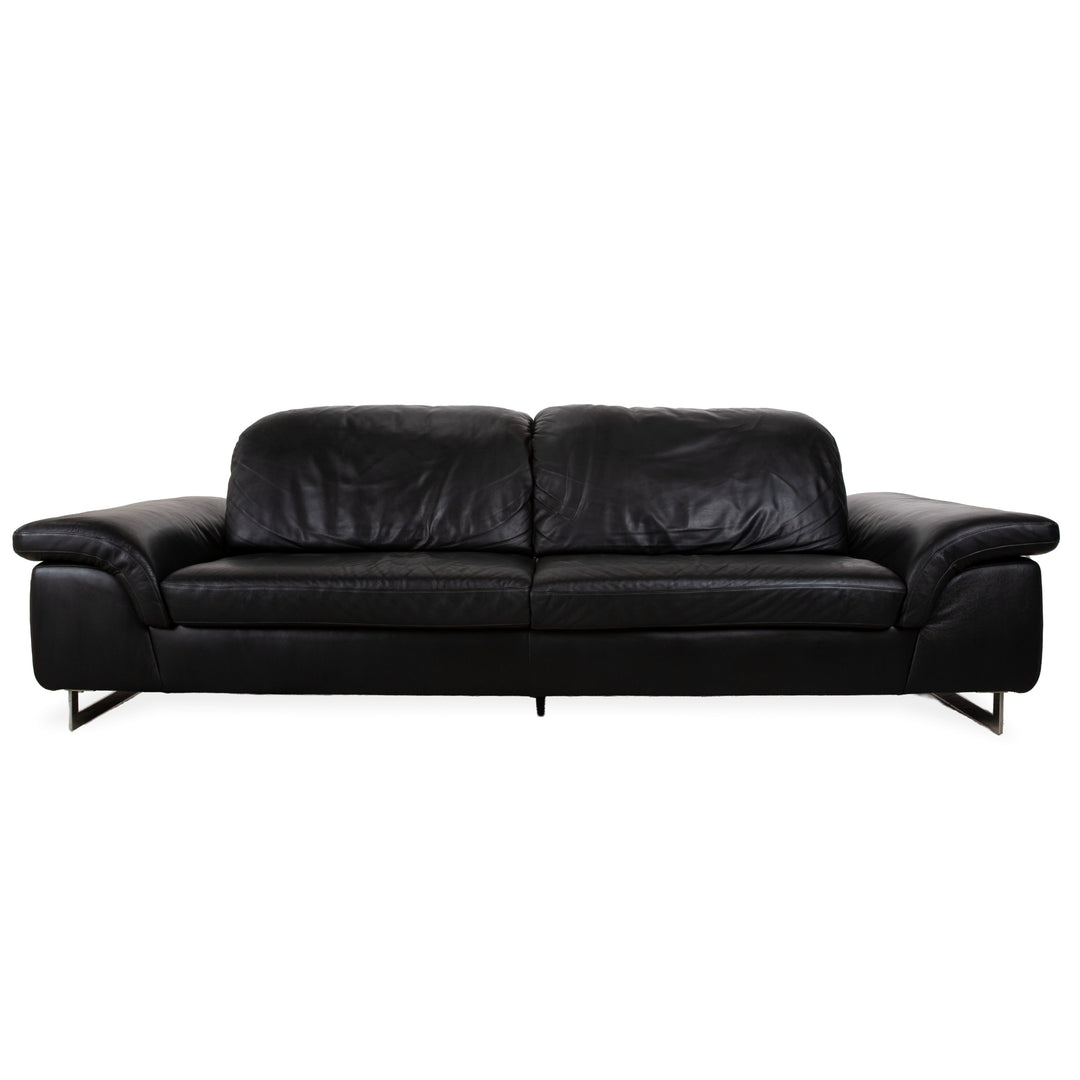Willi Schillig 29830 Leder Dreisitzer Schwarz manuelle Funktion Sofa Couch